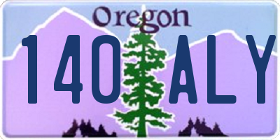OR license plate 140ALY