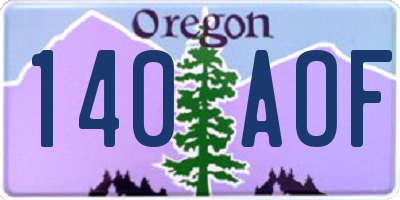 OR license plate 140AOF