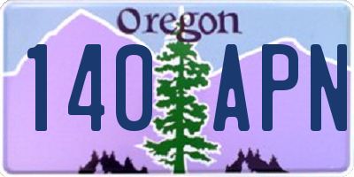 OR license plate 140APN