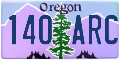 OR license plate 140ARC
