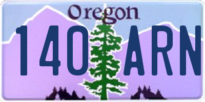 OR license plate 140ARN