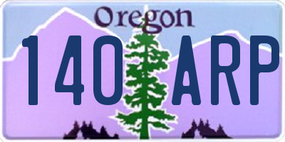 OR license plate 140ARP