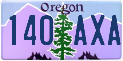 OR license plate 140AXA