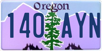 OR license plate 140AYN