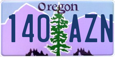 OR license plate 140AZN