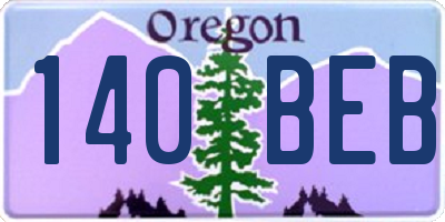 OR license plate 140BEB