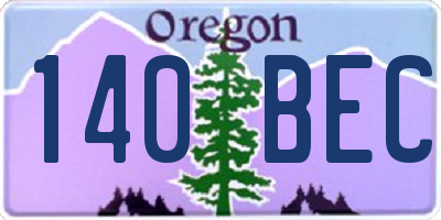 OR license plate 140BEC