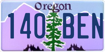 OR license plate 140BEN