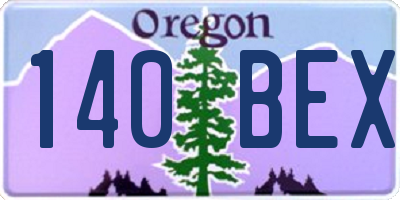 OR license plate 140BEX
