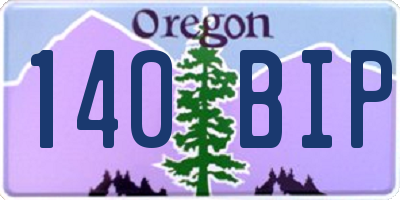OR license plate 140BIP