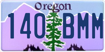 OR license plate 140BMM