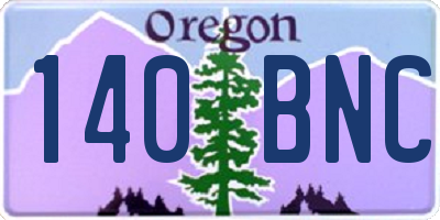 OR license plate 140BNC