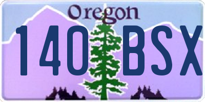 OR license plate 140BSX