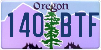 OR license plate 140BTF