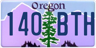OR license plate 140BTH