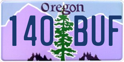OR license plate 140BUF