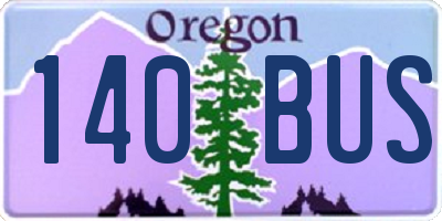 OR license plate 140BUS