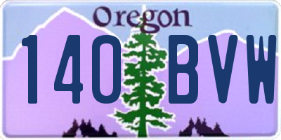 OR license plate 140BVW