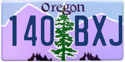 OR license plate 140BXJ
