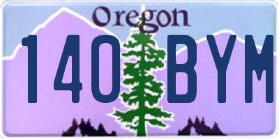 OR license plate 140BYM