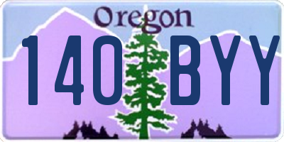 OR license plate 140BYY