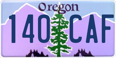 OR license plate 140CAF