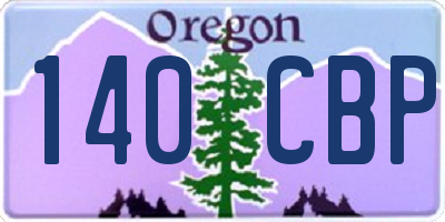 OR license plate 140CBP