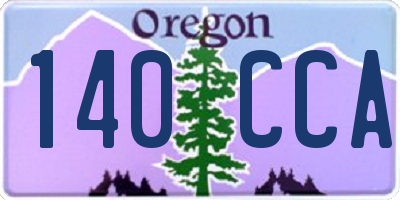 OR license plate 140CCA