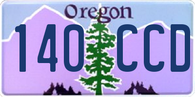 OR license plate 140CCD