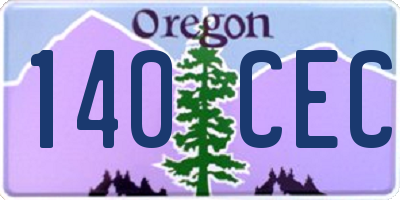 OR license plate 140CEC