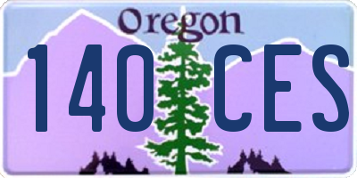 OR license plate 140CES