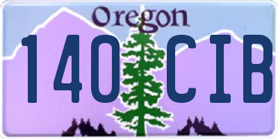 OR license plate 140CIB