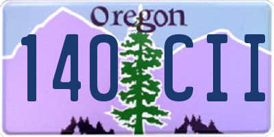 OR license plate 140CII
