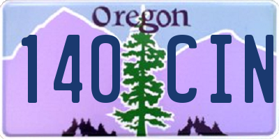 OR license plate 140CIN