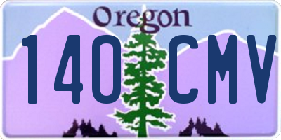 OR license plate 140CMV