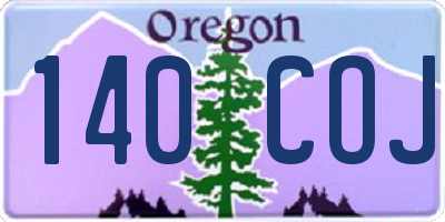 OR license plate 140COJ