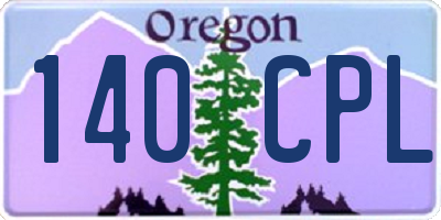 OR license plate 140CPL