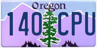 OR license plate 140CPU