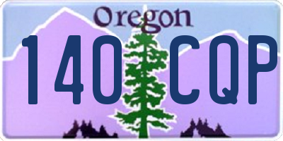 OR license plate 140CQP