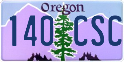 OR license plate 140CSC