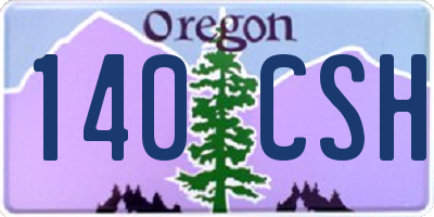 OR license plate 140CSH