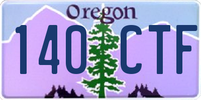 OR license plate 140CTF