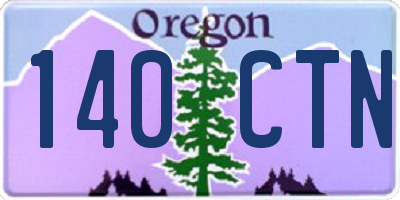 OR license plate 140CTN