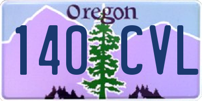OR license plate 140CVL
