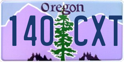 OR license plate 140CXT