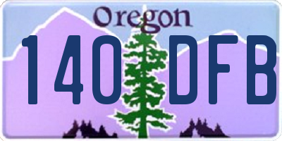 OR license plate 140DFB