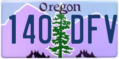 OR license plate 140DFV