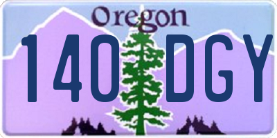 OR license plate 140DGY