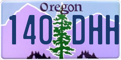 OR license plate 140DHH