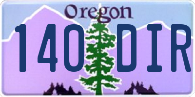 OR license plate 140DIR
